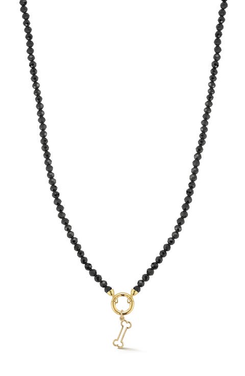 14K Gold Freshwater Pearl Bone Pendant Necklace