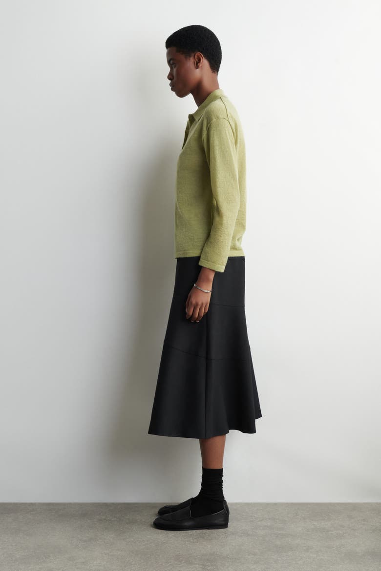 Knitted Mohair-Blend Shirt, Alternate, color, GREEN