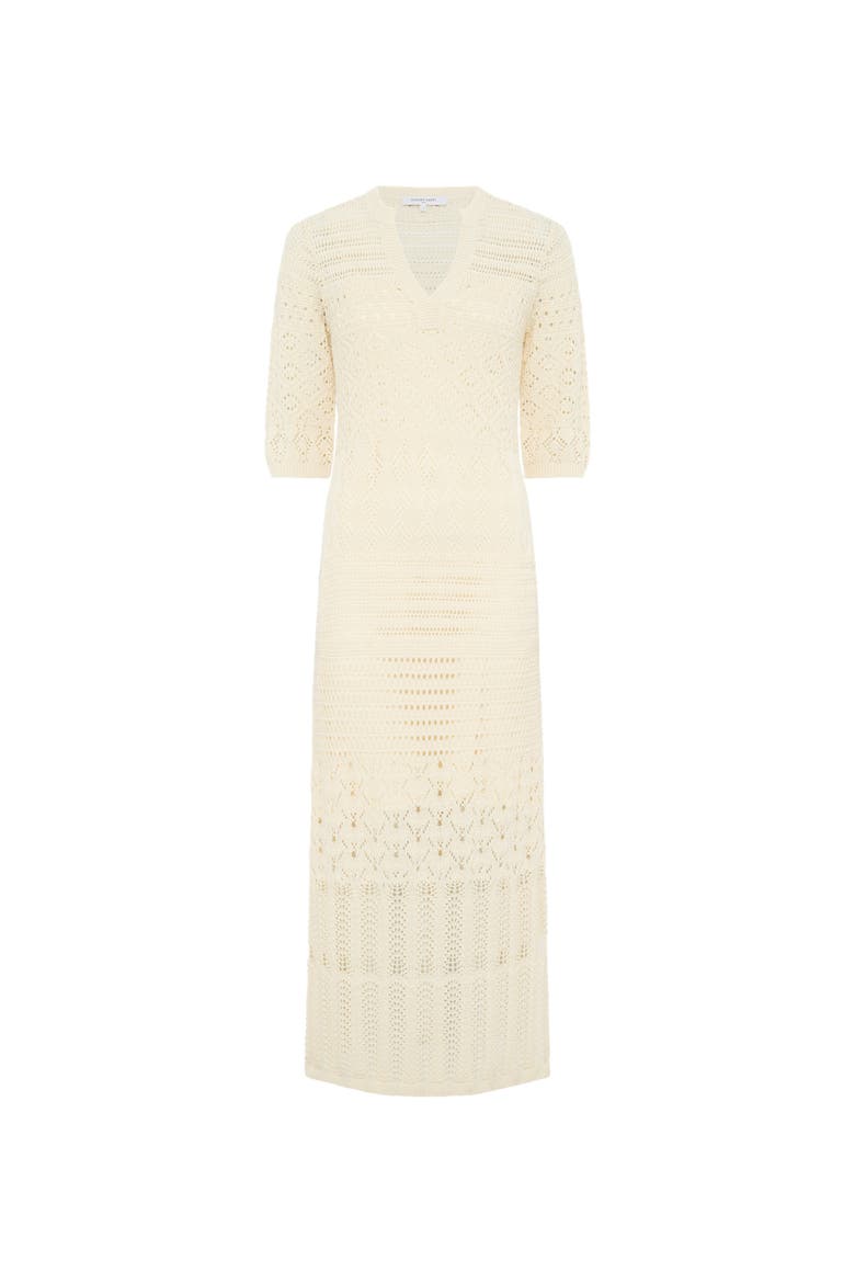 Riana Crochet Maxi Dress, Alternate, color, Ecru