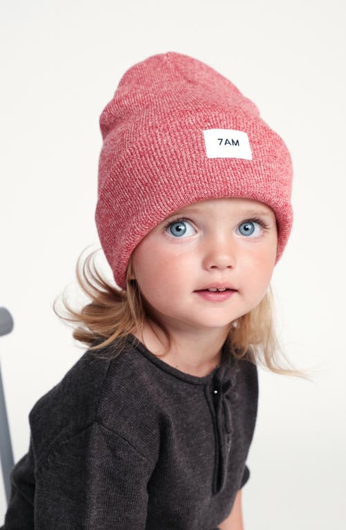 7 A.m. Enfant Kids' Heathered Beanie In Red