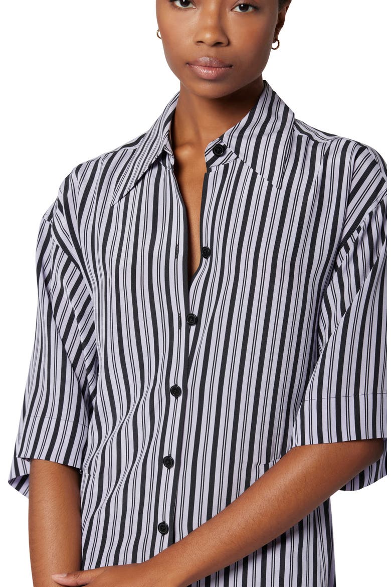 Etienna Silk Shirtdress, Alternate, color, LANGUID LAVENDER AND BLACK
