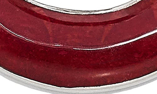 Samuel B. Sterling Silver Open Circle Pendant In Red