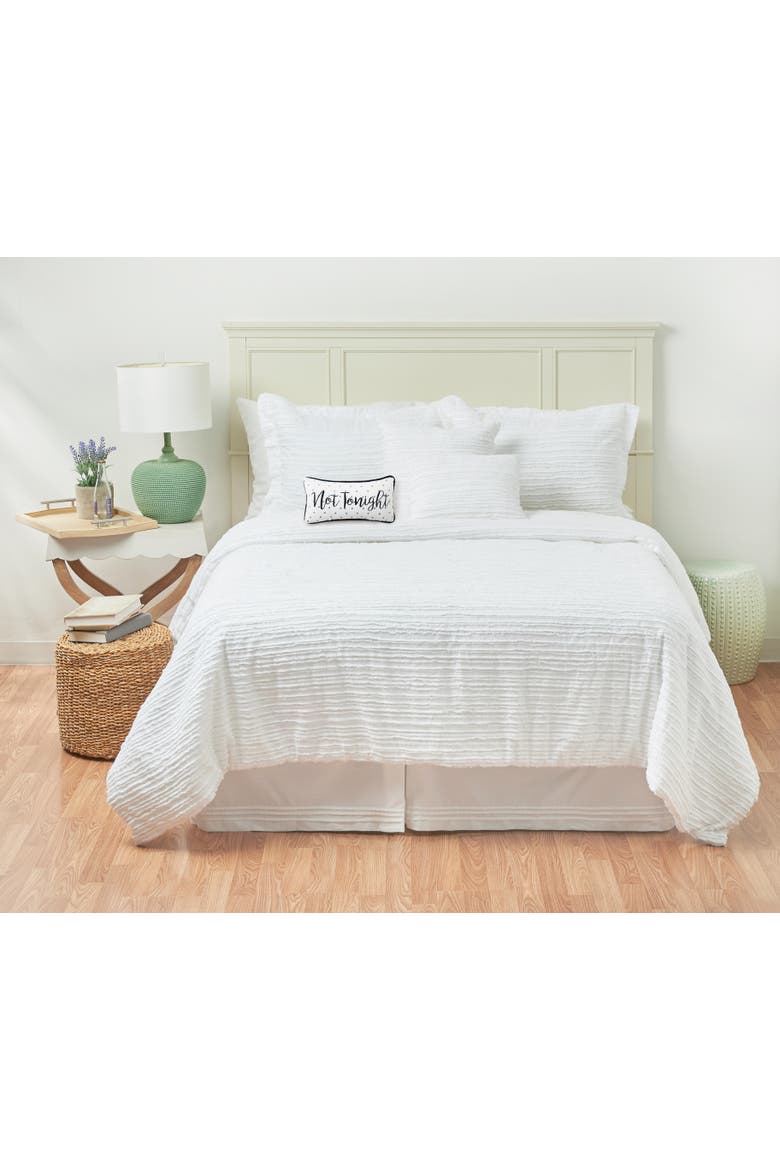 White Tailored Bed Skirt, Alternate, color, White