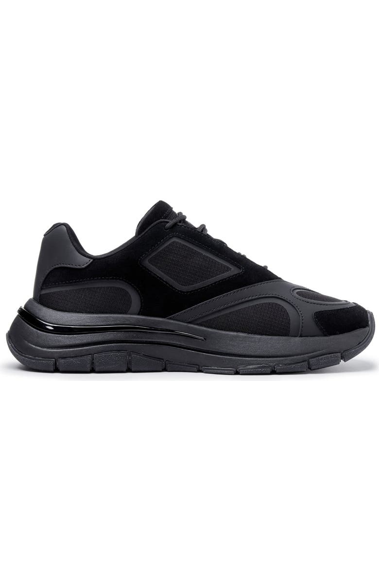 MALLET Sculpted Runner Low-Top Trainer, Main, color, Black