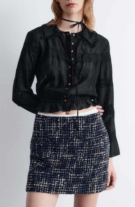 & Other Stories Lace Trim Button-Up Shirt