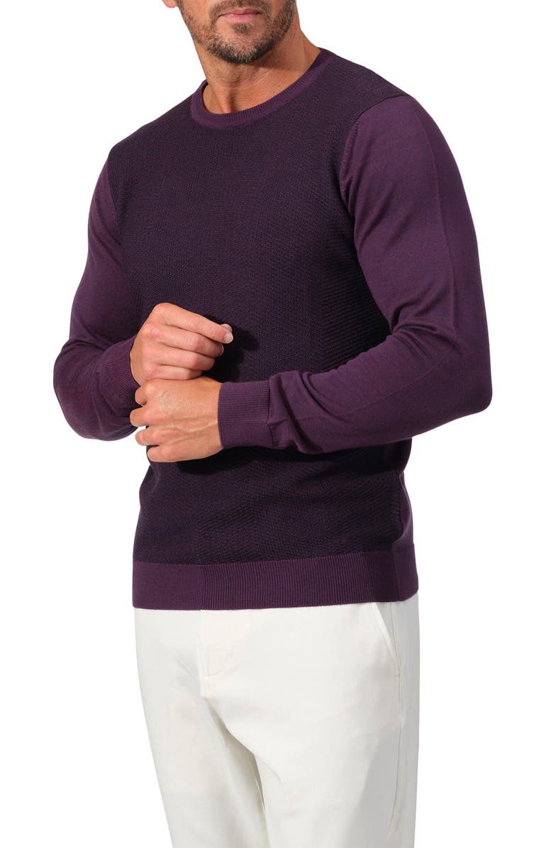 STUDIO GARNET LOS ANGELES Textured Merino Wool Pullover, Alternate, color,