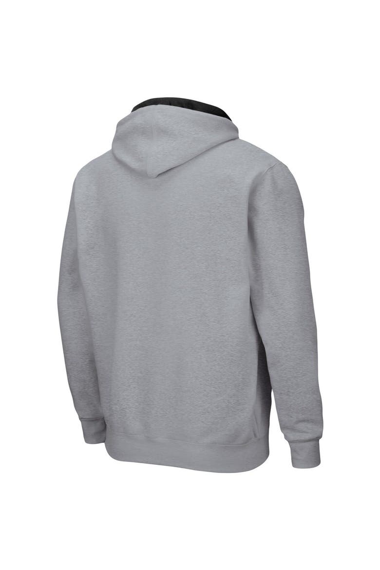 Men's Colosseum Heathered Gray Army Black Knights Arch & Logo 3.0 Full-Zip Hoodie, Alternate, color, Heather Gray