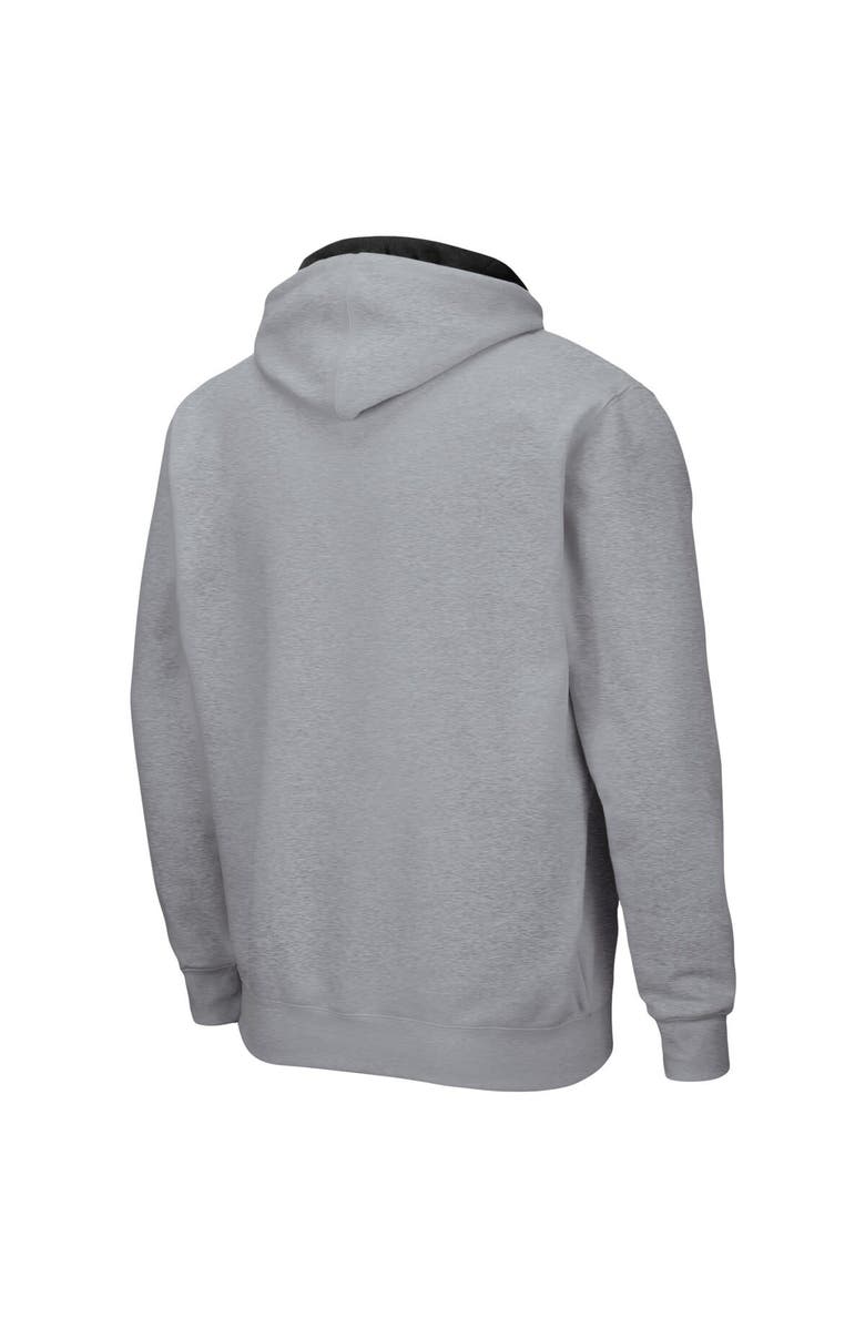 COLOSSEUM Men's Colosseum Heathered Gray Army Black Knights Arch & Logo 3.0 Full-Zip Hoodie, Alternate, color, Heather Gray