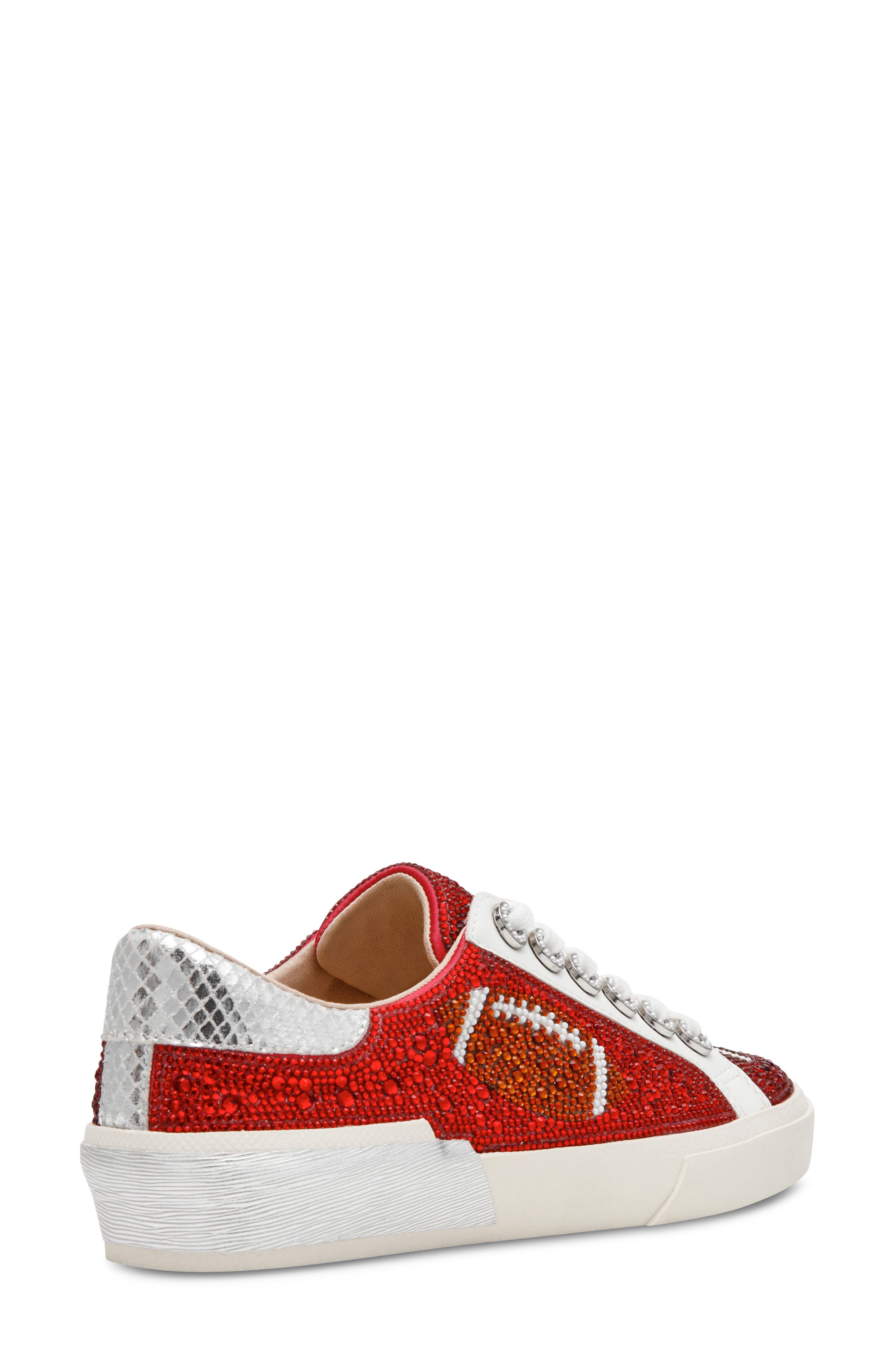 Archy Crystal Embellished Football Sneaker, Alternate, color, RED FOOTBALL