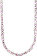 VALANI ATELIER Pink Sapphire & Diamond Eternity Necklace