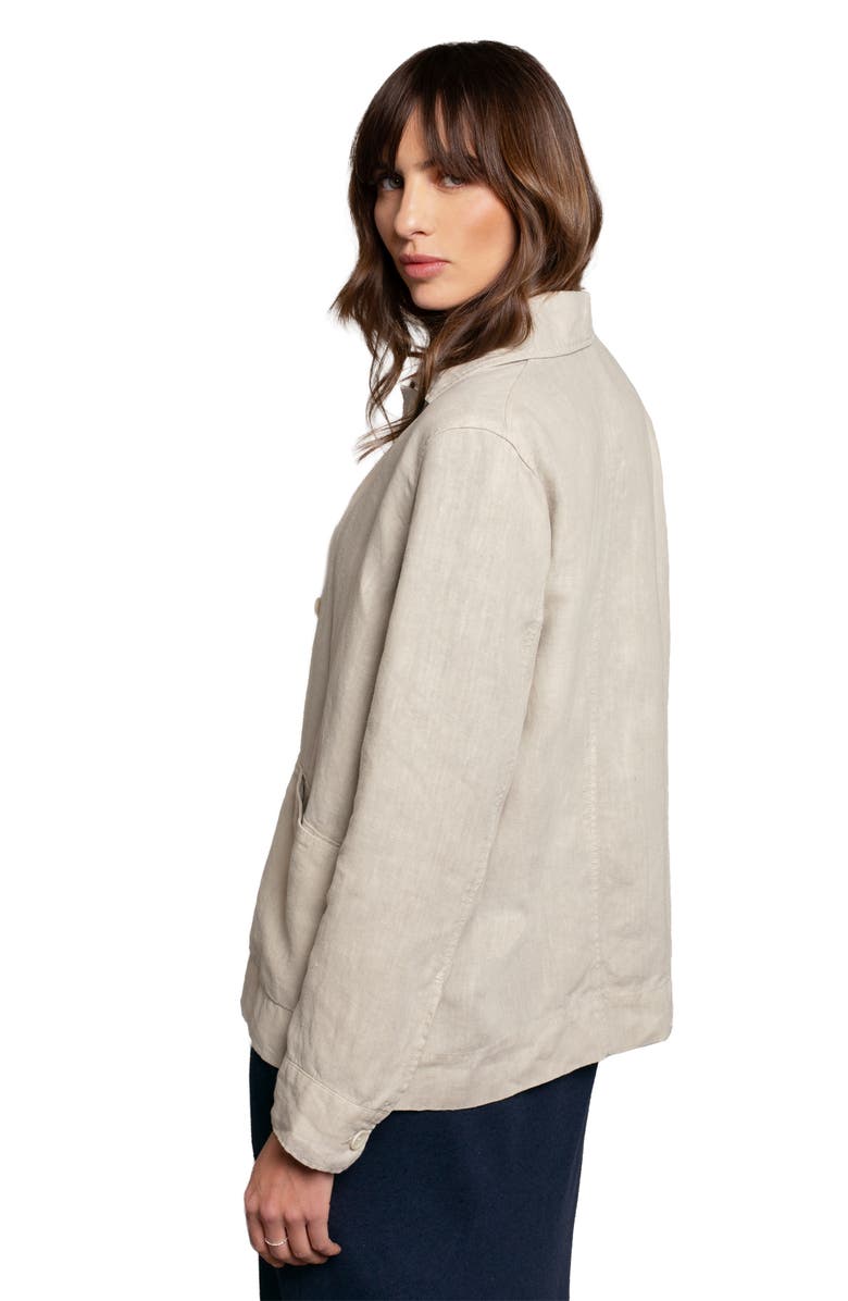 Celtic & Co. Linen Boxy Jacket, Alternate, color, Stone