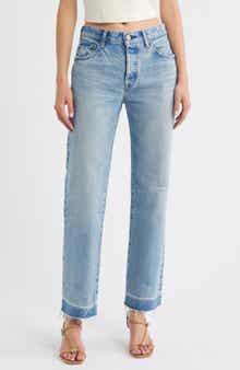 MOUSSY VINTAGE Princeton Release Hem Straight Leg Jeans