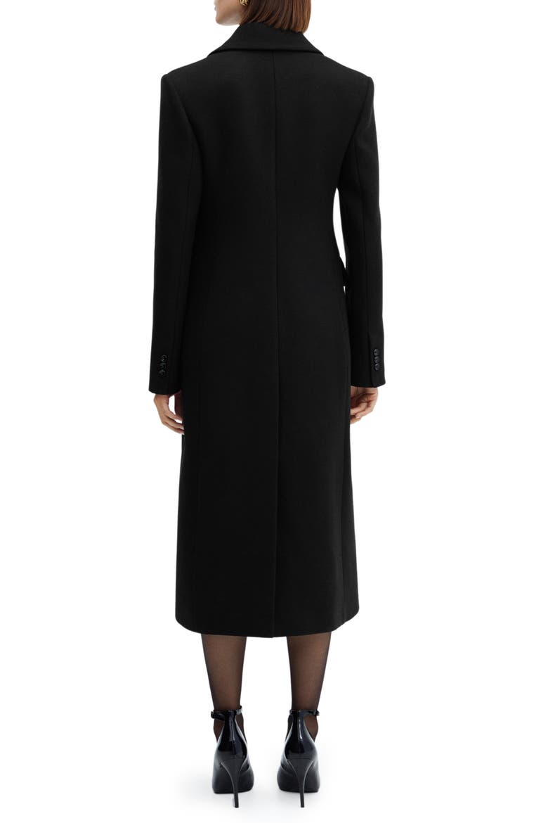Structured Virgin Wool Blend Coat, Alternate, color, BLACK