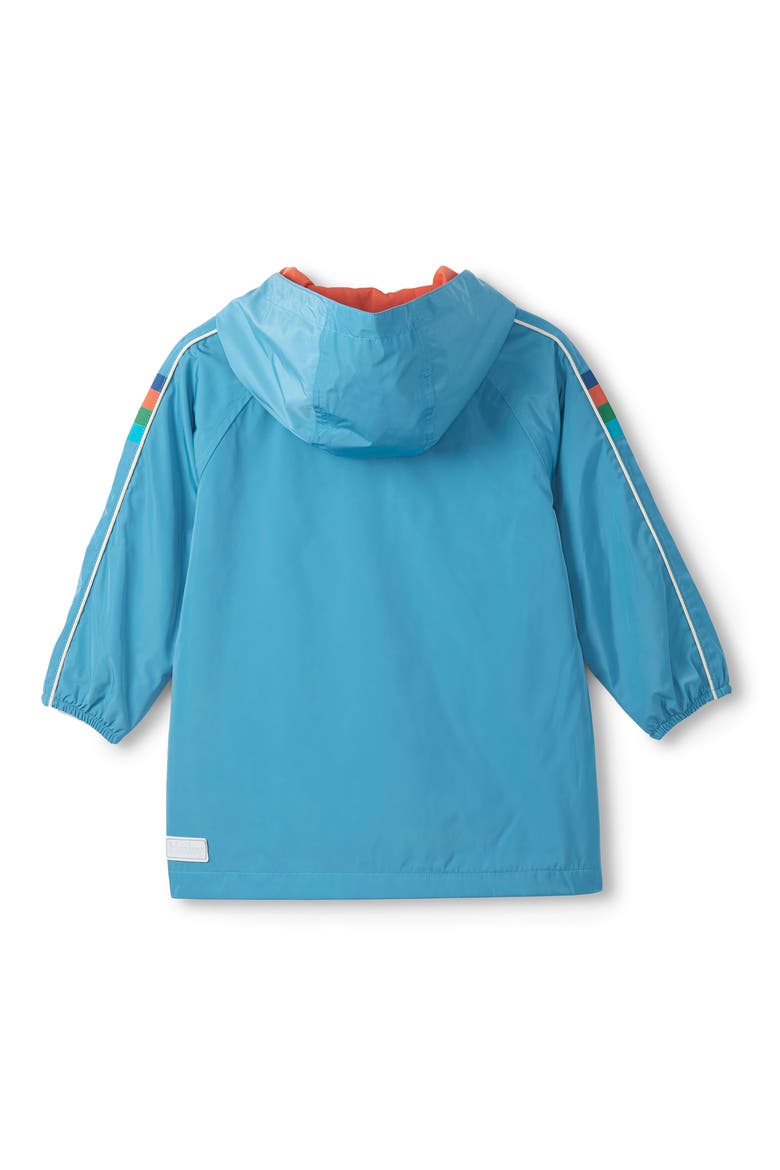 Kids' Niagra Blue Hooded Raincoat, Alternate, color, BLUE
