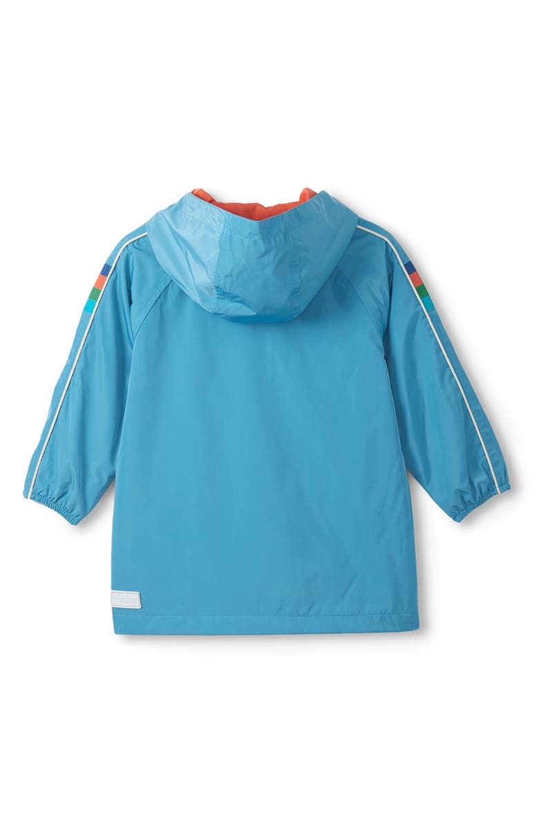 Hatley Kids' Niagra Blue Hooded Raincoat, Alternate, color, 