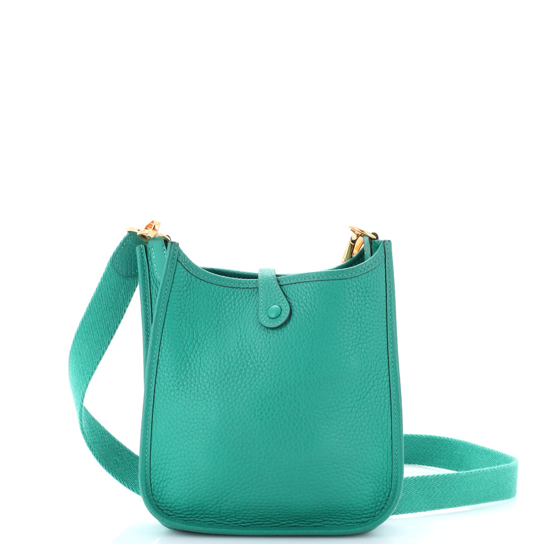 Pre-Owned Hermes Evelyne Bag Gen III Clemence TPM, Alternate, color, Vert Verone