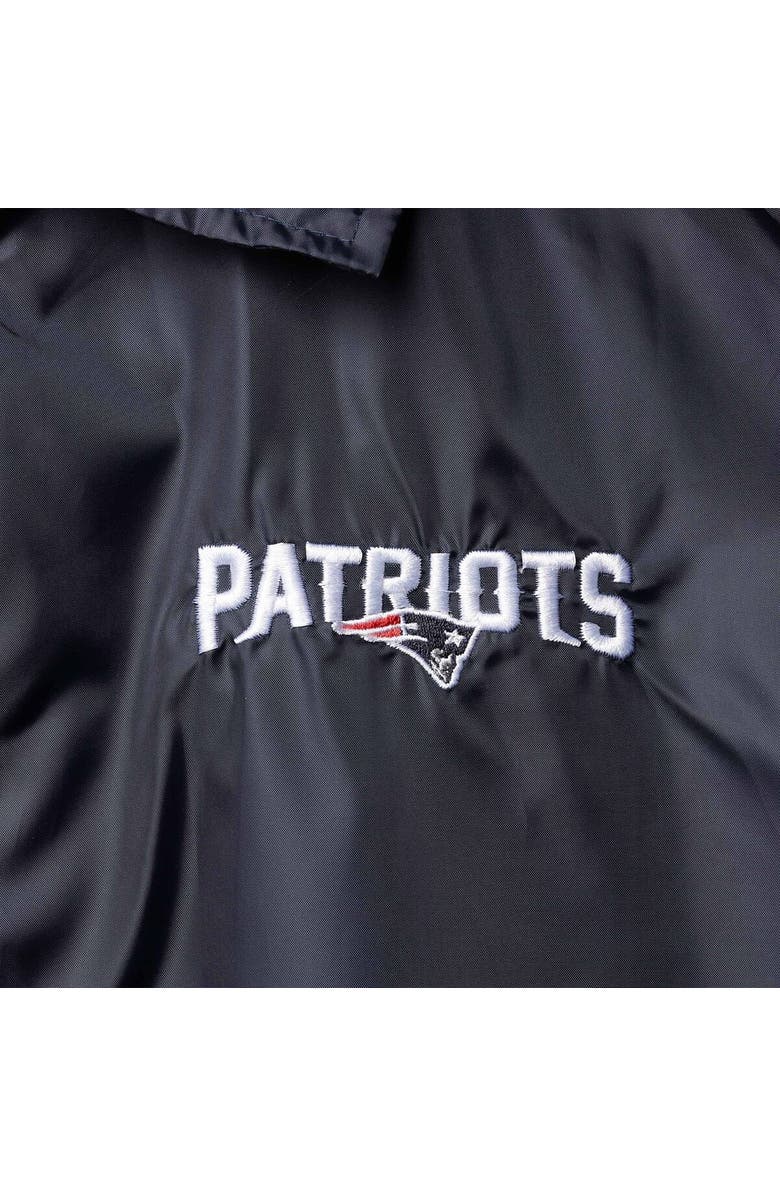 DUNBROOKE Men's Navy New England Patriots Coaches Classic Raglan Full-Snap Windbreaker Jacket, Alternate, color, Navy