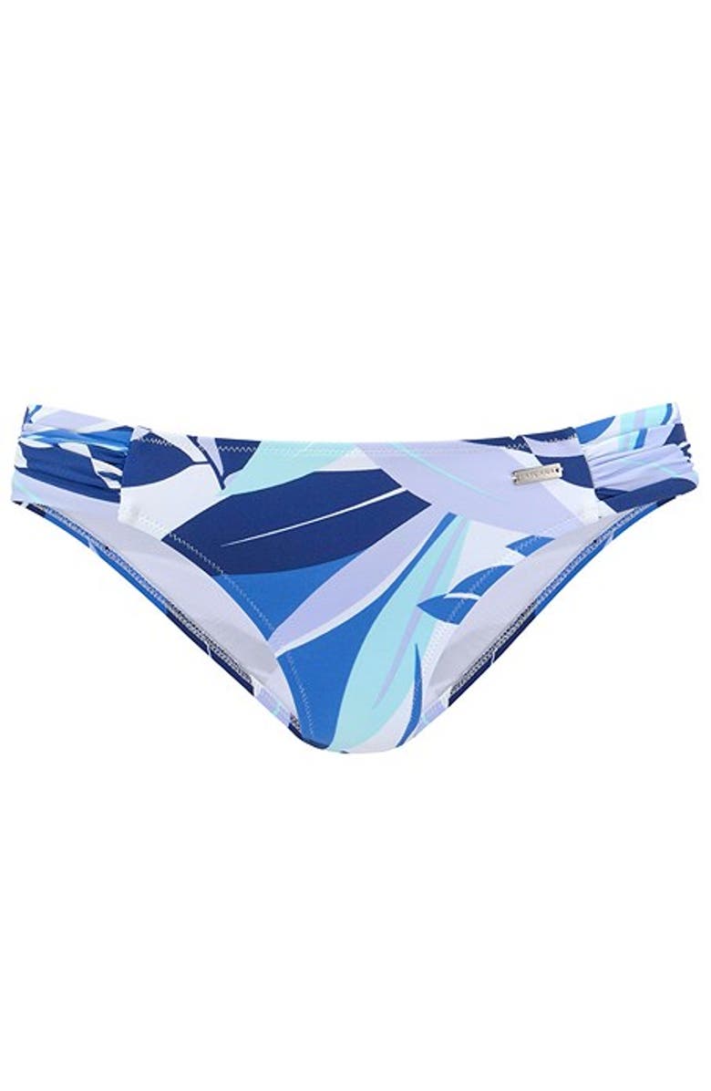 LASCANA Tropical Print Bikini Bottom, Alternate, color, Blue-Printed