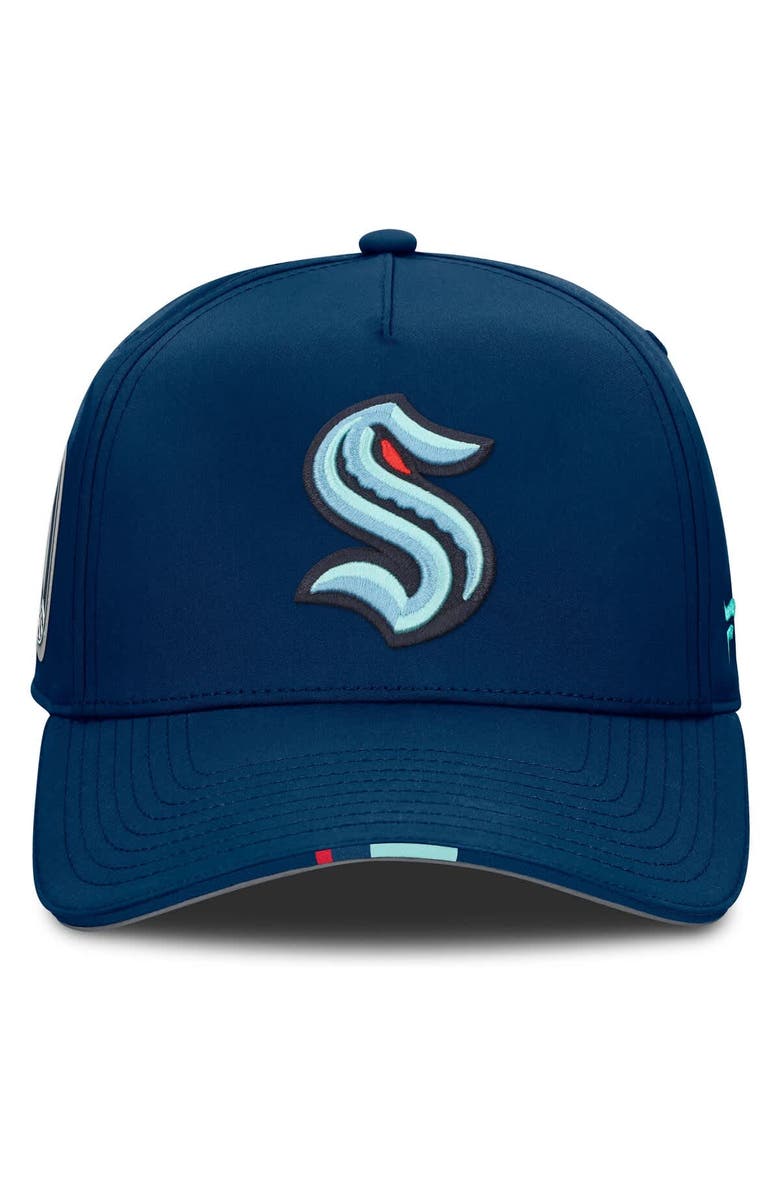 FANATICS Men's Fanatics Navy Seattle Kraken 2025 NHL Draft Authentic Pro On-Stage Podium A-Frame Adjustable Hat, Alternate, color, Navy