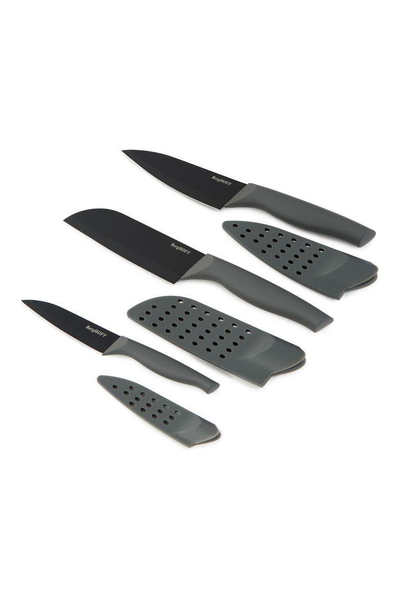 DiNA Vector 3-Piece Knives & Covers Set, Main, color, GREY