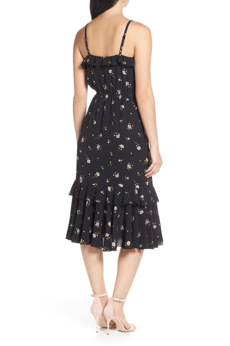 Cloud Steps Floral Midi Dress, Alternate, color, WILD FLOWERS