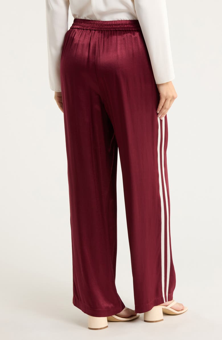 Rails Merida Pleated Satin Pull-On Pants, Alternate, color, Garnet