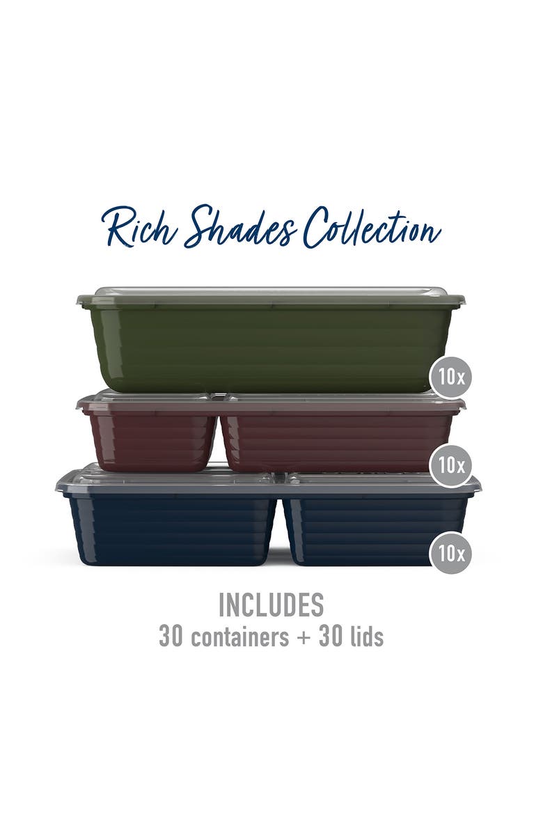 BENTGO Prep 60-Piece Meal Prep Kit, Alternate, color, Rich Shades Collection