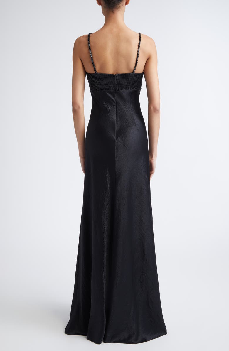 Jason Wu Collection Washed Twill & Sequin Gown, Alternate, color, Black