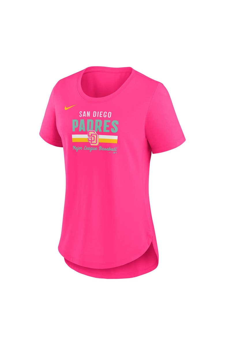 Nike Women's Nike Pink San Diego Padres City Connect Lockup Tri-Blend T-Shirt, Alternate, color,