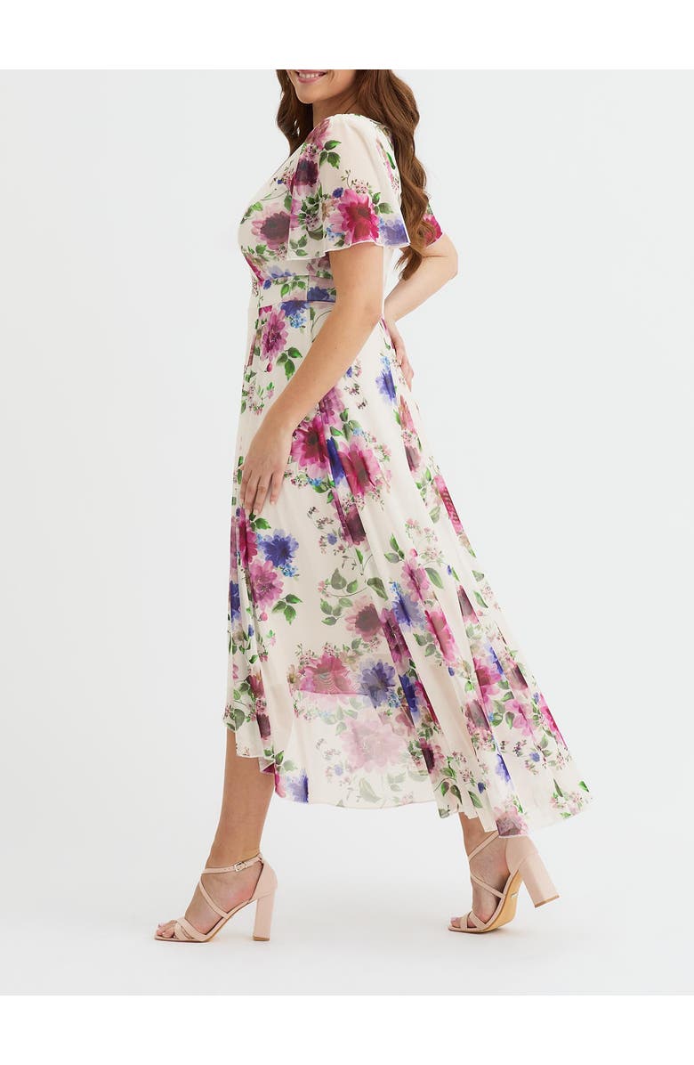 Scarlett & Jo Tilly Floral Sweetheart Dress, Alternate, color, Cream Pink Multi