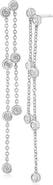 CZ by Kenneth Jay Lane Cubic Zirconia Double Strand Drop Earrings