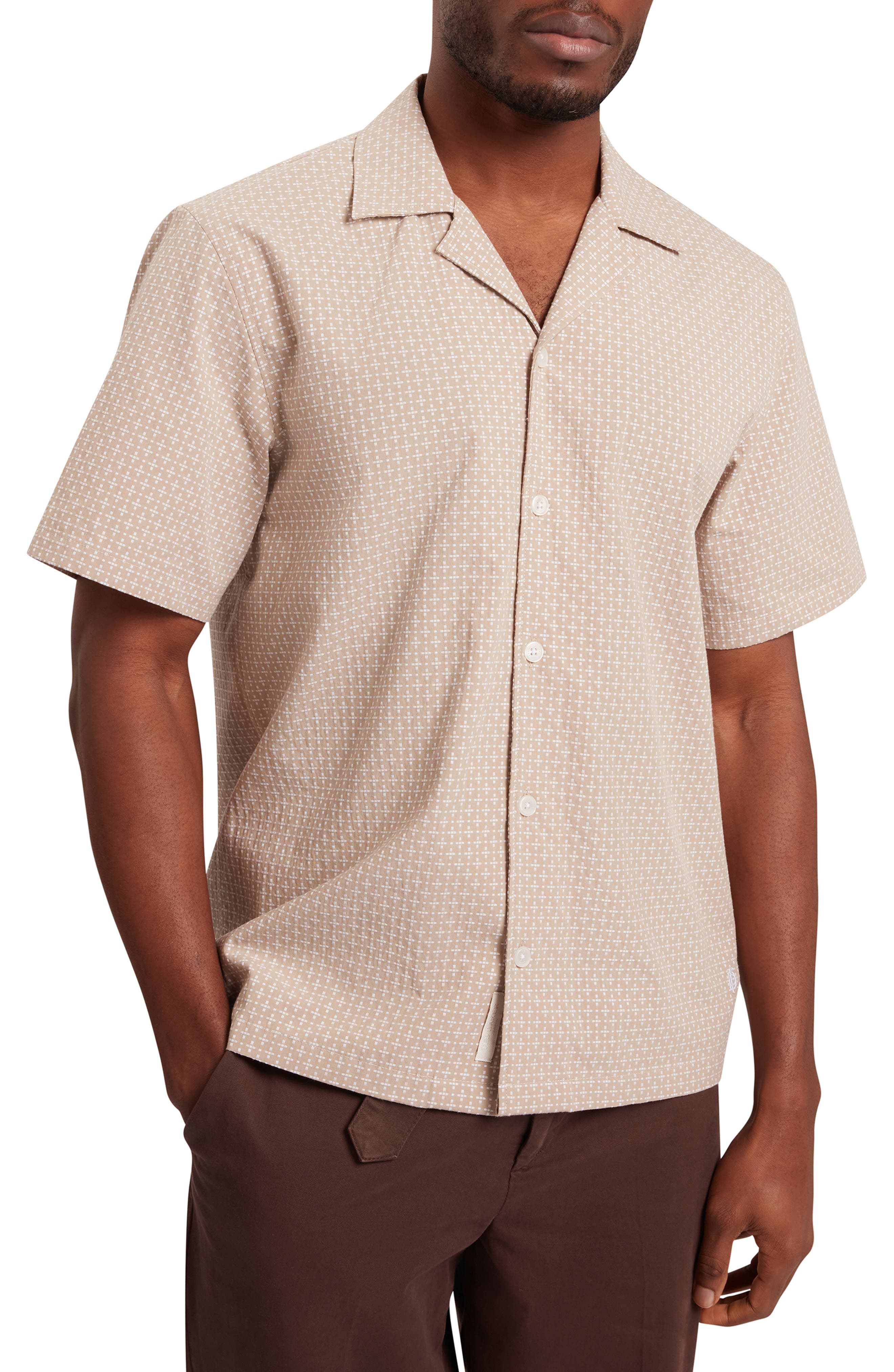 Merrick Geo Print Cotton Camp Shirt - image 3