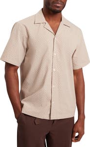 Ted Baker Merrick Geo Print Cotton Camp Shirt