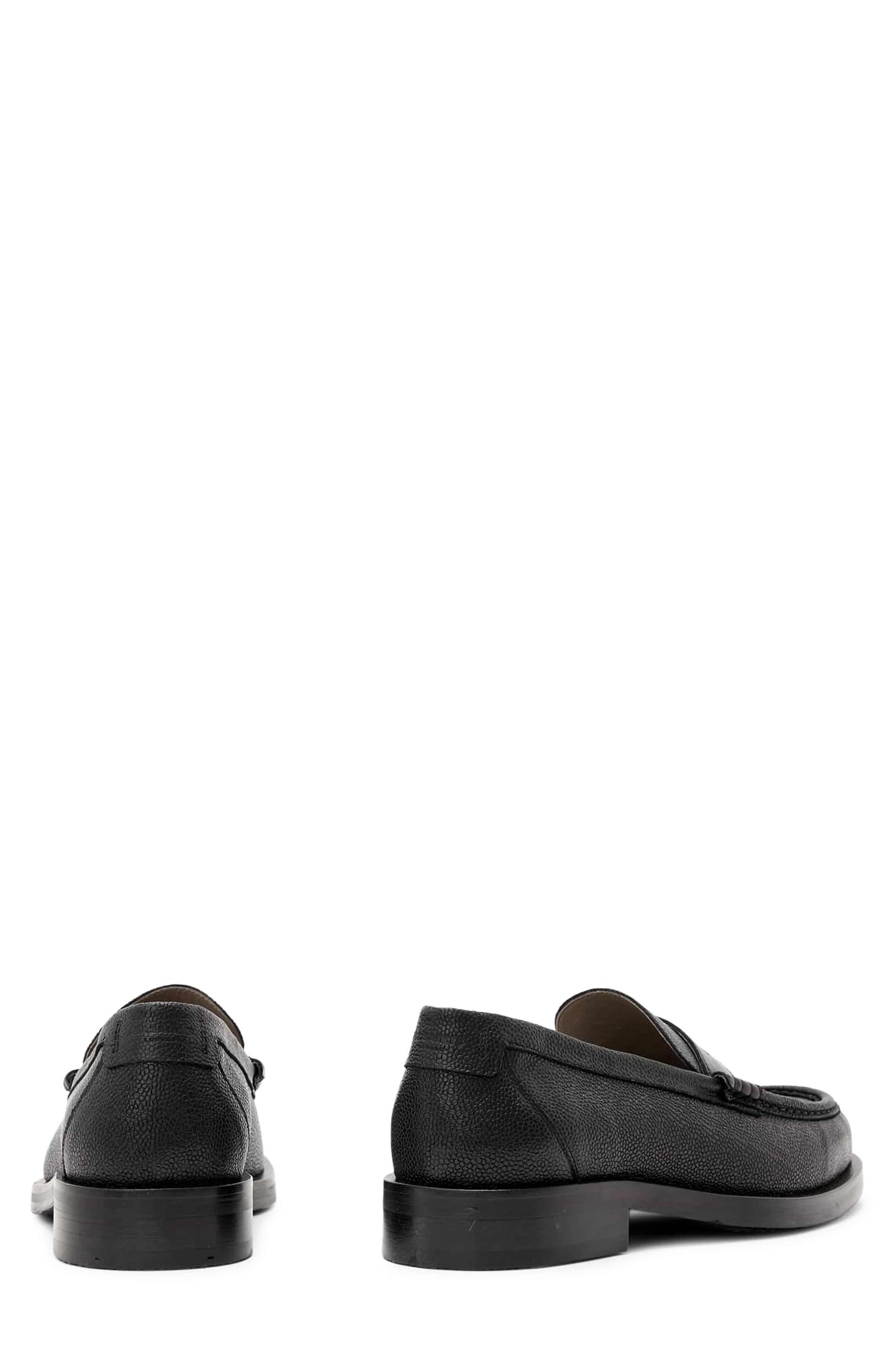 AllSaints Bloom Penny Loafer, Alternate, color, Black Grain