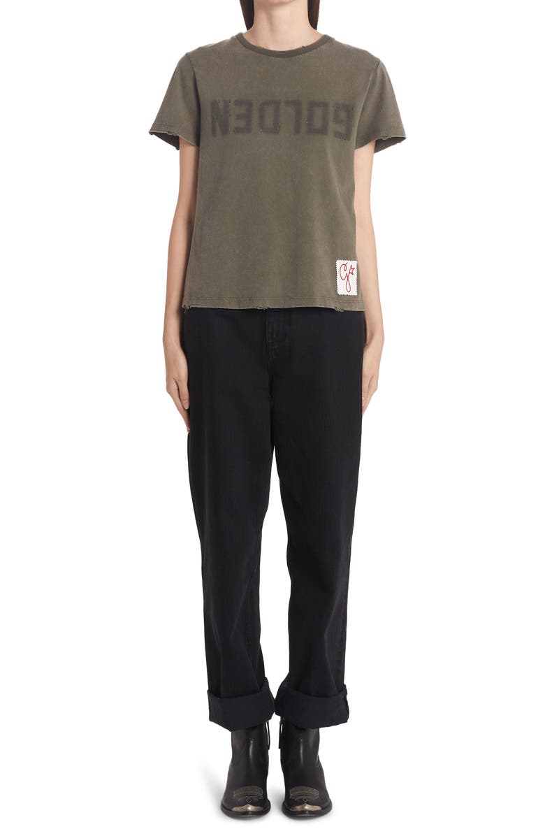 Golden Goose Doris Upside Down Logo Cotton Graphic Tee, Alternate, color, 