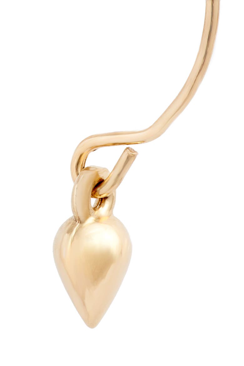 Baby Hoop Earrings, Alternate, color, YELLOW GOLD/ WHITE PEARL
