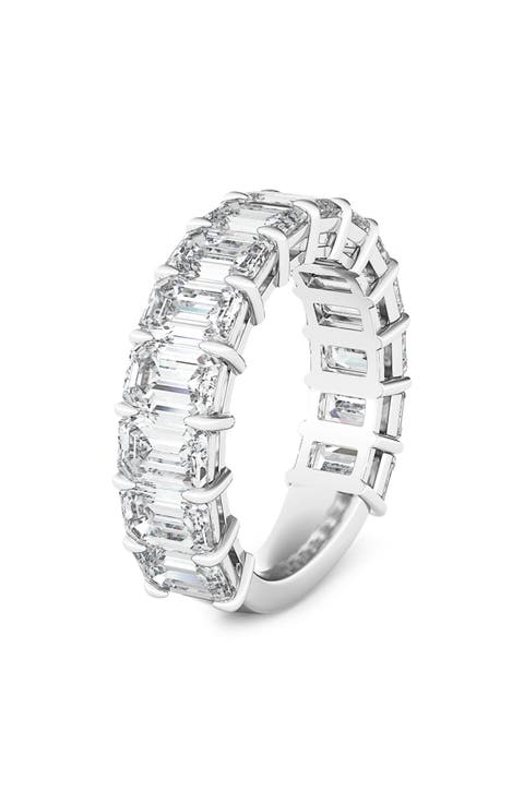 Emerald Cut Lab Created Diamond Eternity Ring
