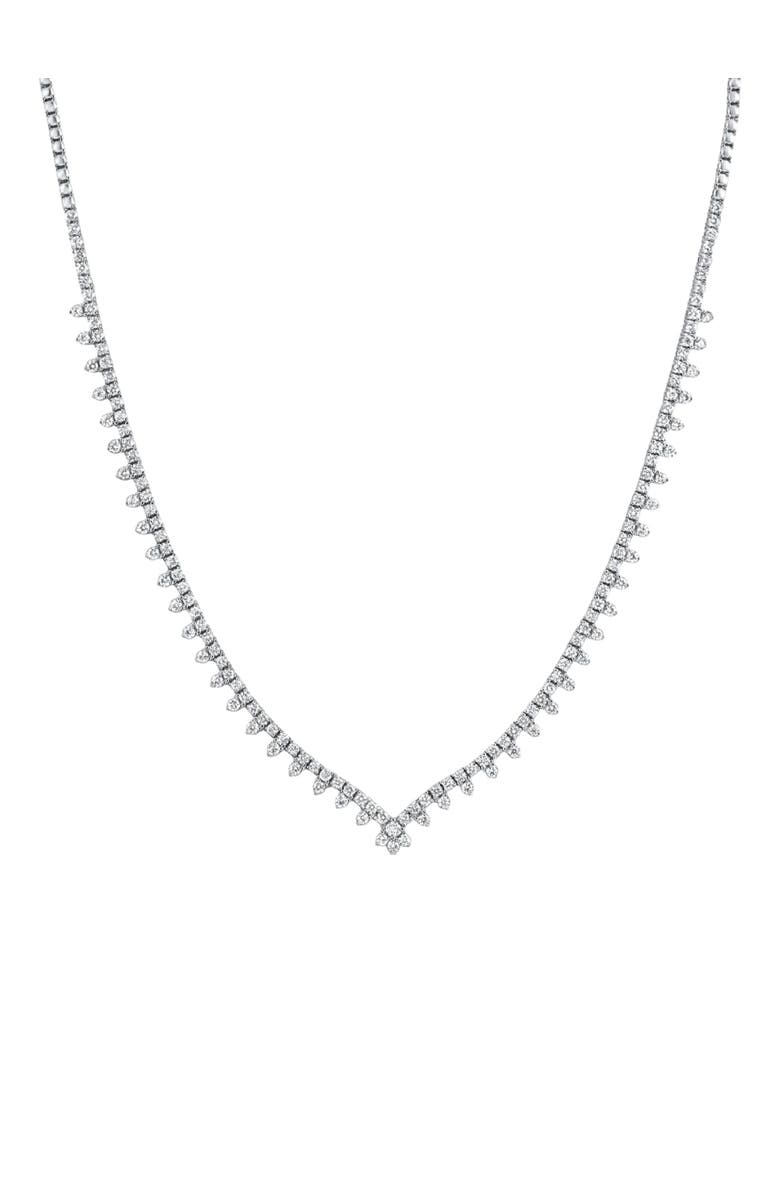 Bliss Diamond 7.94Ct Diamond Tennis Necklace Designer 14k Gold Lab Grown 16", Main, color,