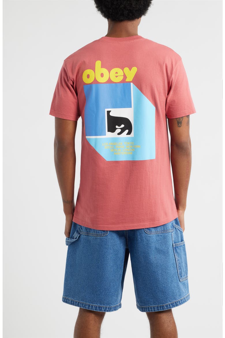 Peep Hole Logo T-Shirt, Alternate, color, MINERAL RED