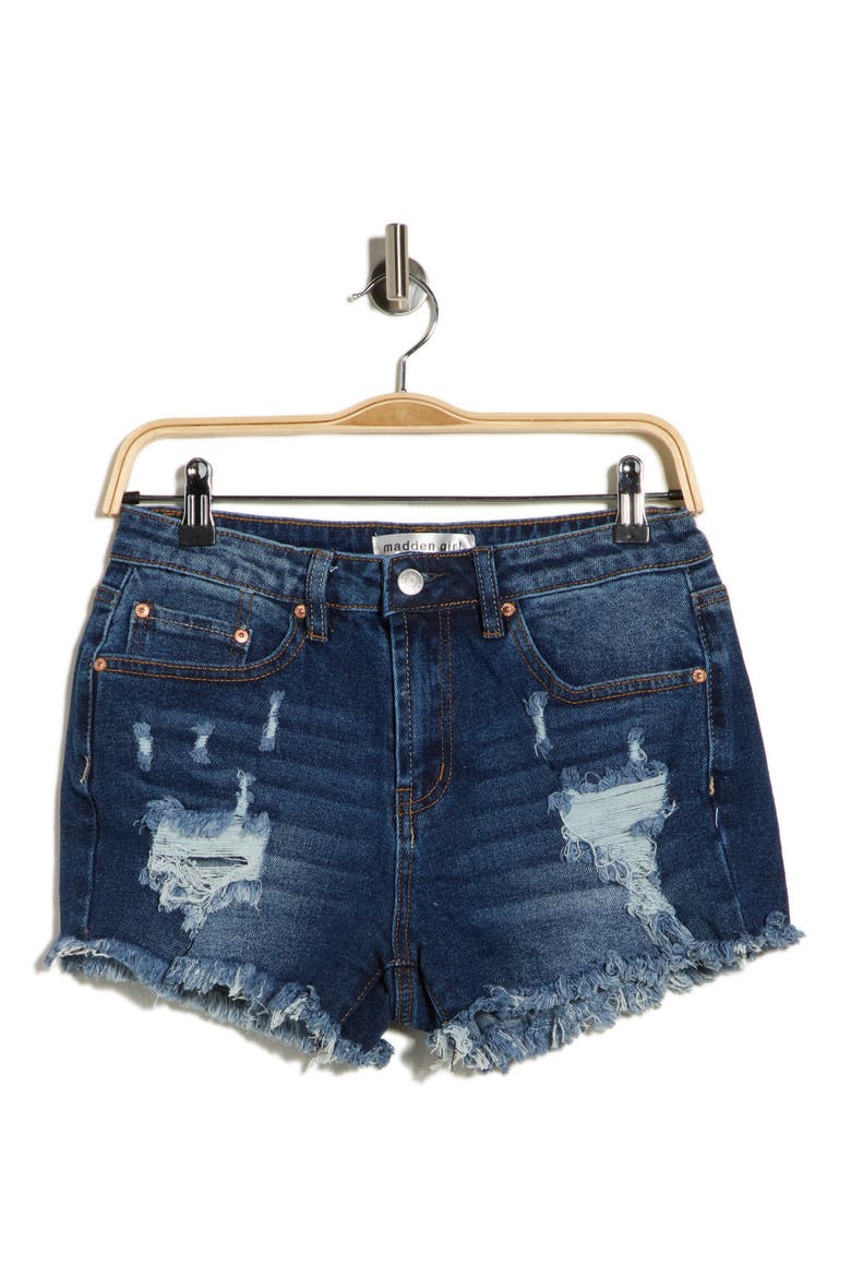 Festival Denim Shorts, Alternate, color, DARK WASH