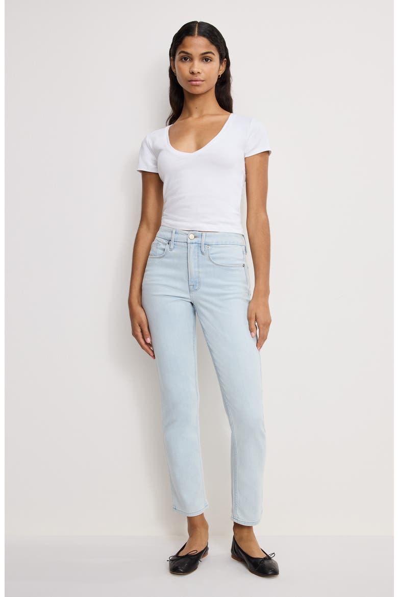 Good Icon Ankle Straight Leg Jeans, Alternate, color, INDIGO1124