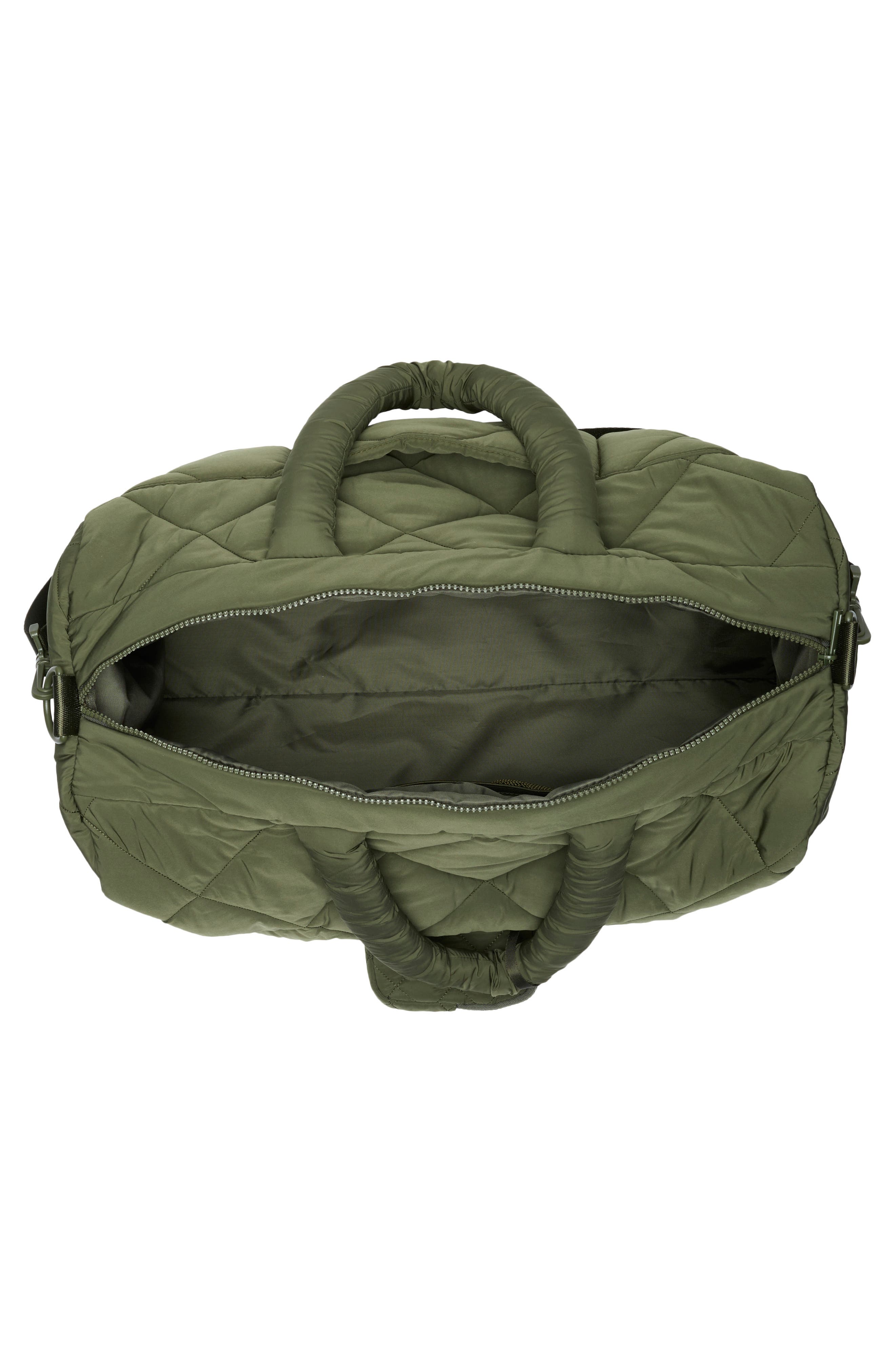 Diamond Quilt Duffle Bag, Alternate, color, HUNTER