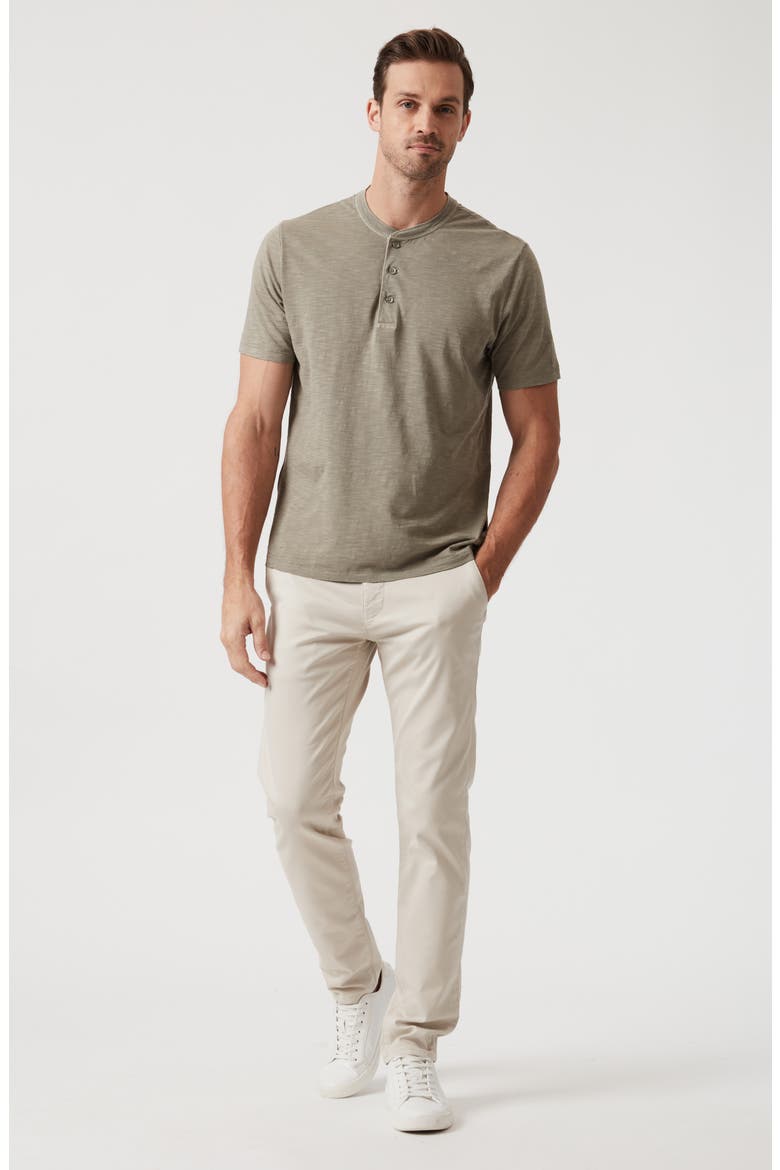 Slub Cotton Henley, Alternate, color, PASTEL OLIVE