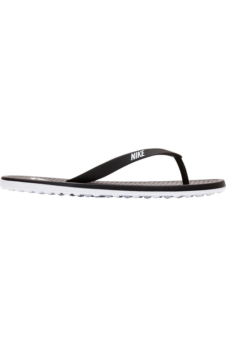 Nike On Deck Flip Flop Sandal, Alternate, color, Black/ White/ Black