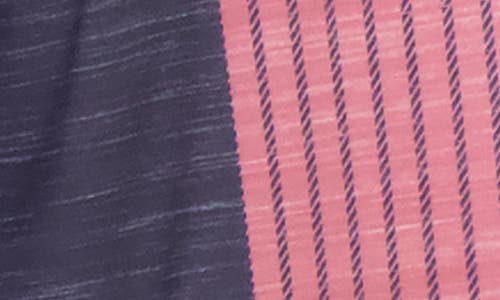 Ben Sherman Mélange Vintage Stripe Stretch Tech Polo In Pink