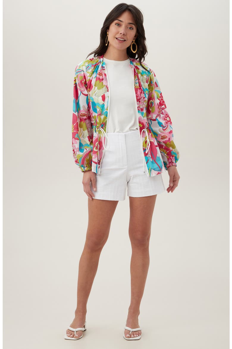 Rue Zip Front Jacket, Alternate, color, PINK MULTI