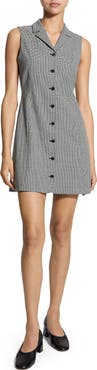 Theory Houndstooth Sleeveless Minidress