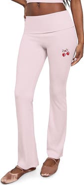 Florence by Mills Cherry High Waist Foldover Rib Pants