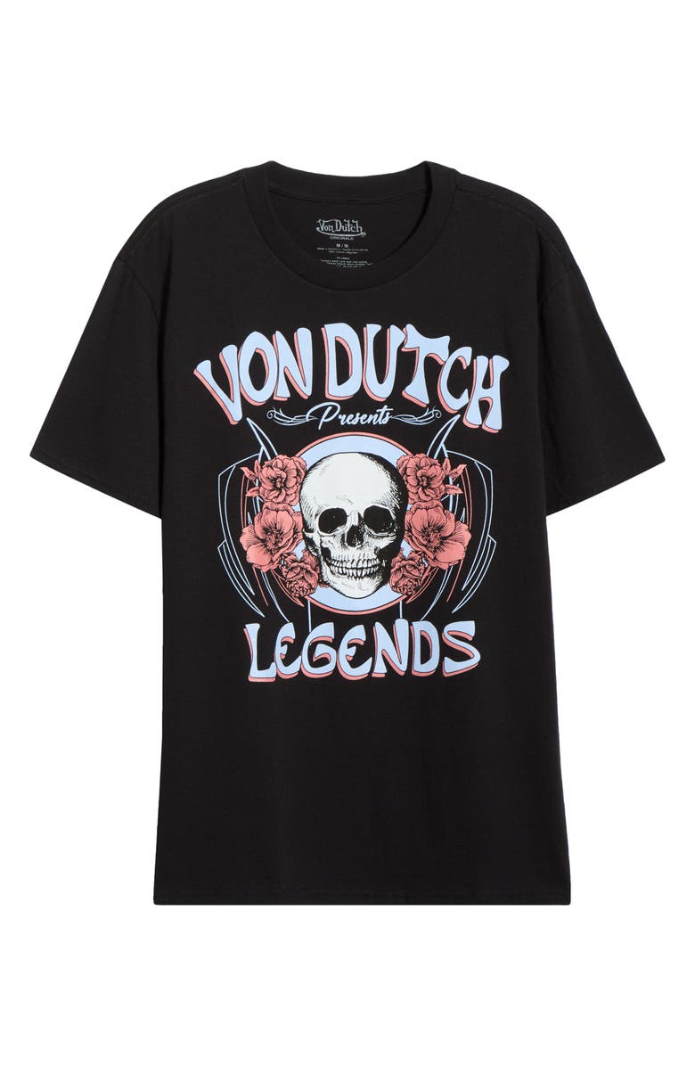 Von Dutch Legends Logo Cotton Blend Graphic T-Shirt, Alternate, color, Black