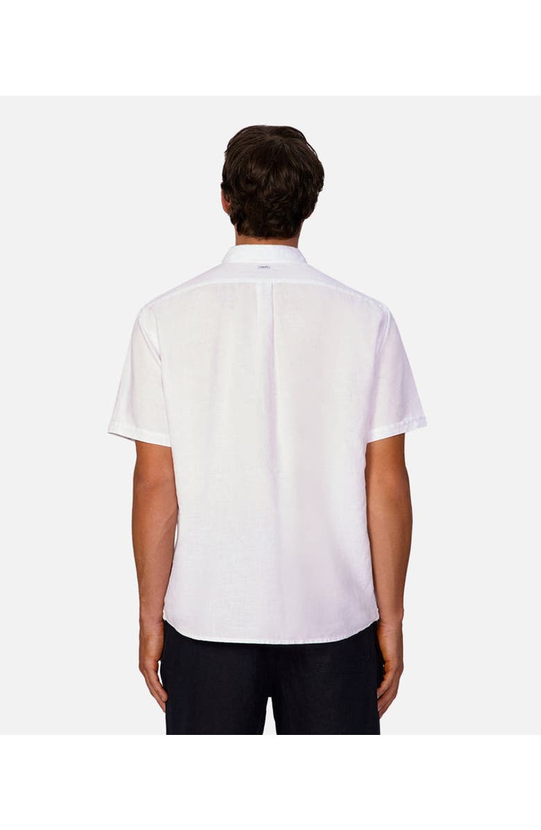 Industrie Australia The Tennyson Linen Blend Short Sleeve Shirt, Alternate, color, White